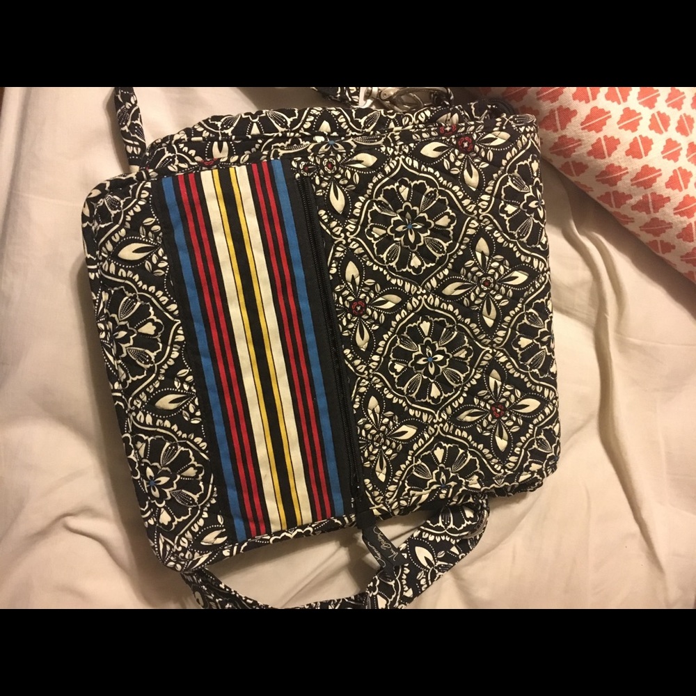 Vera Bradley “Barcelona” pattern messenger bag.